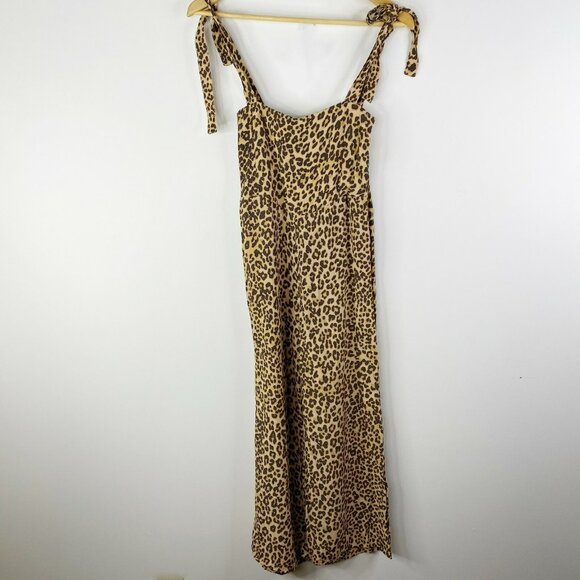 Faithfull The Brand Elsa Jumpsuit Womens Size 4 Animal Print One Piece - Picture 2 of 5